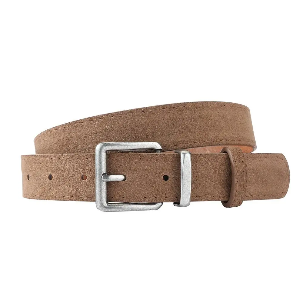 Trendy Pin Schnalle Wildleder Leder Gürtel Casual Luxus Design Business Taille Gürtel Retro Bund Für Frauen – Detail 2