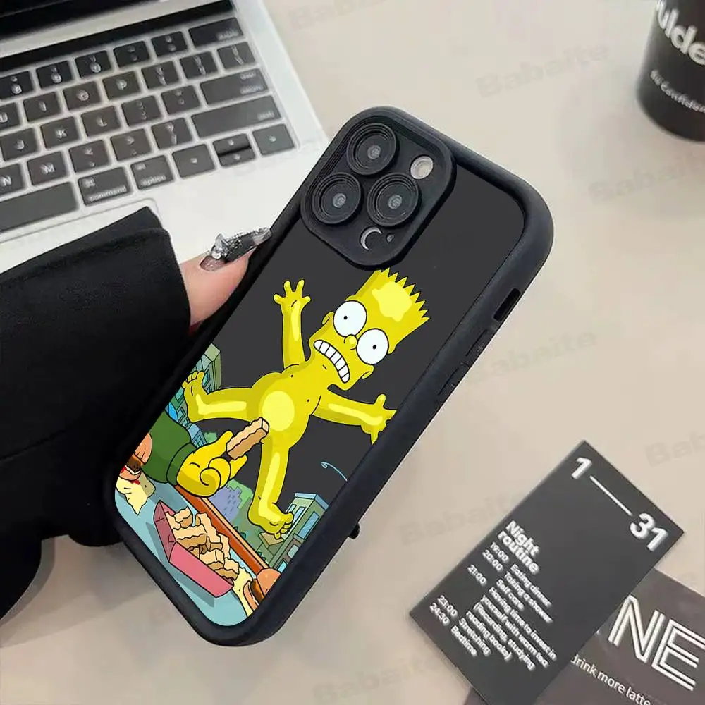 Playful Cartoon Silicone Phone Case - Shockproof and Durable Design