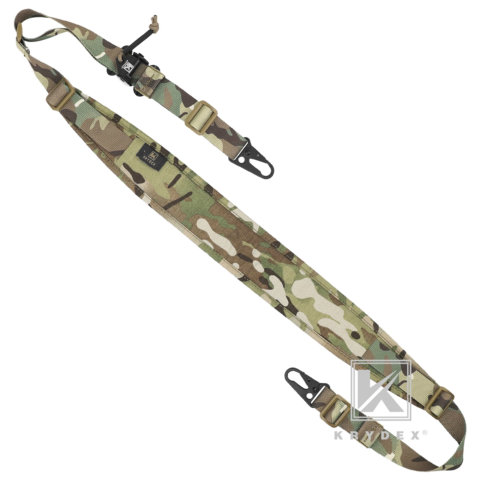 

KRYDEX 2.25" Modular Tactical Rifle Sling Strap Slingster 2 Point / 1 Point Removable Padded For Combat Shooting Hunting Outdoor