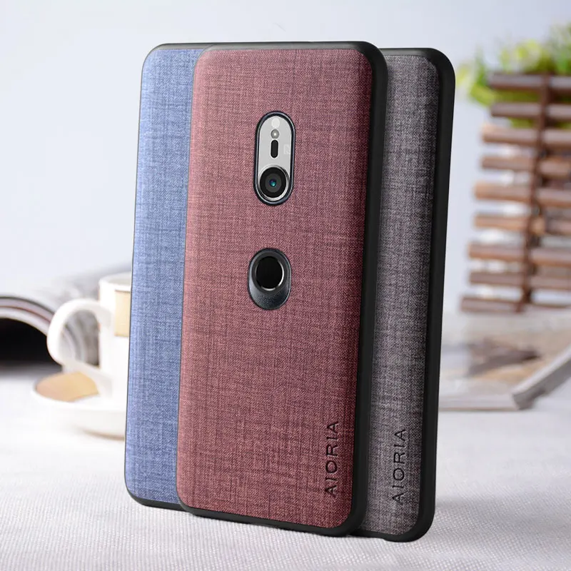Custodia Per Sony Xperia Xz3 Funda Textile Texture Pelle Morbida Tpu E Custodia Rigida Per Pc Per Custodia Sony Xperia Xz3 Capa