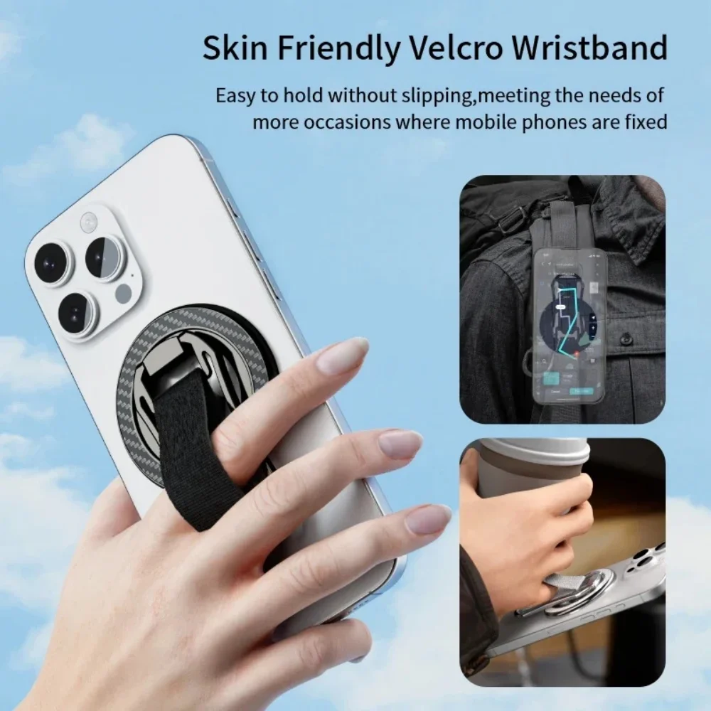 Magnetic Rotatable 4-in-1 Phone Grip and Holder with Shockproof Cover