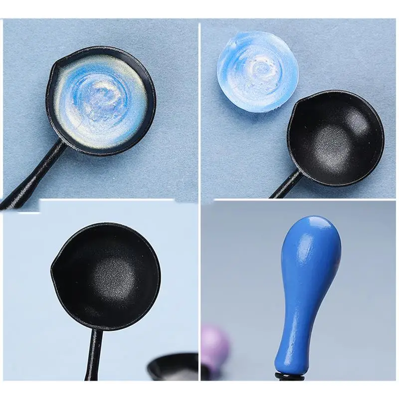 Wax Seal Stamps Spoon Vintage Frosting Non-Stick Spoons Fire Paint Wax Particle Melting Firing Wedding Scrapbooking Crafts Tools wax sealing spoon wax seal stamp wax seal stamp set