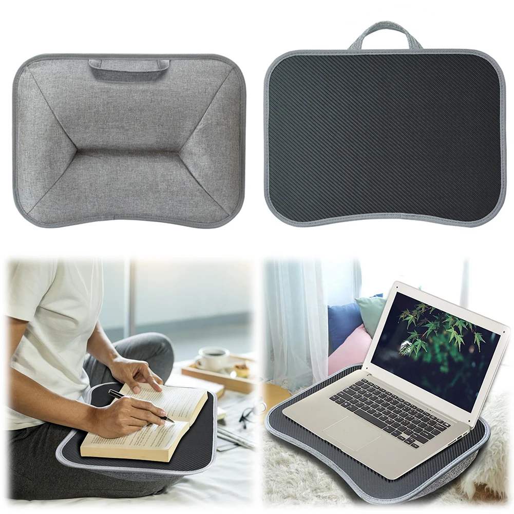 Laptop Lap Desk with Soft Pillow Cushion Portable Laptop Desk Writing Padded Tray for 13-15Inch Laptops 2