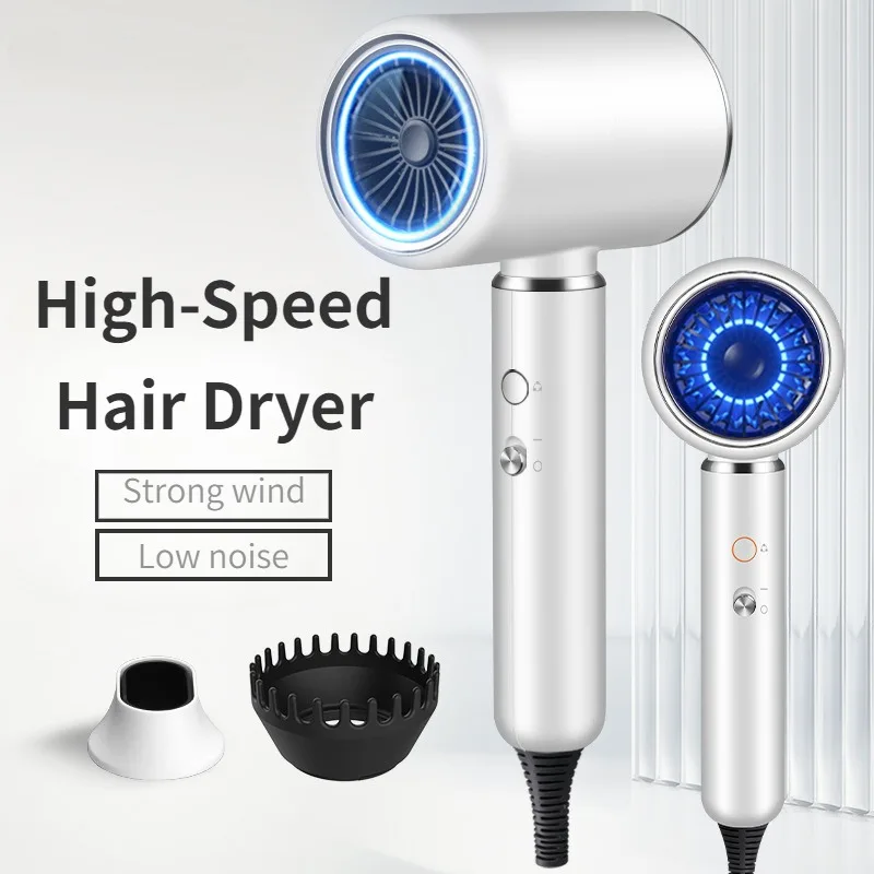 

Professional Salon 2200W High Power Strong Wind Hair Dryer Bluelight Negative Ion Hair Care with Overheat Protection Blow Dryer