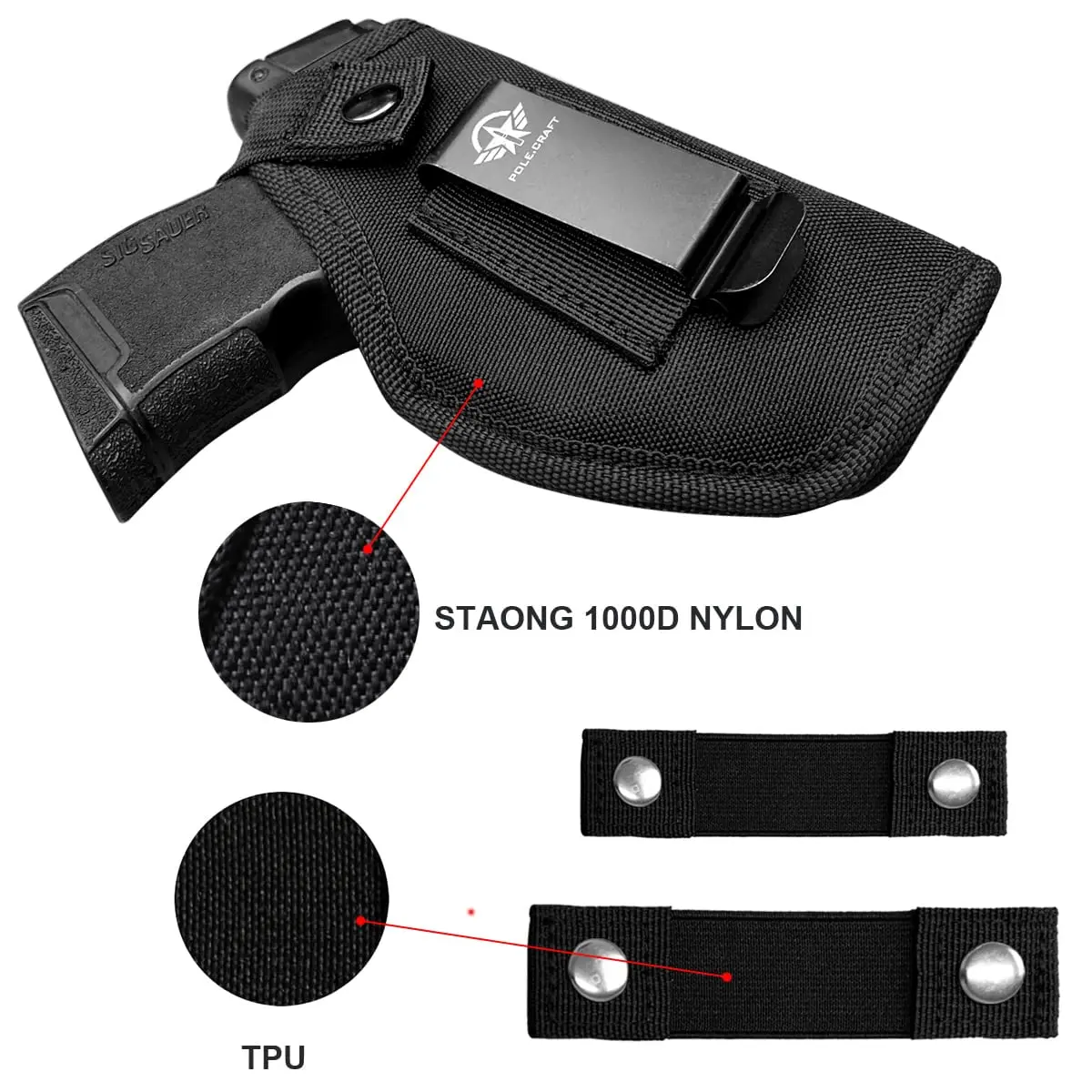 IWB/OWB Gun Holsters for Small Pistols : Ruger LCP380 LCP II- Sig Sauer P365 P238 P938-Walther PPK 380 CCP-S&W Bodyguard 380