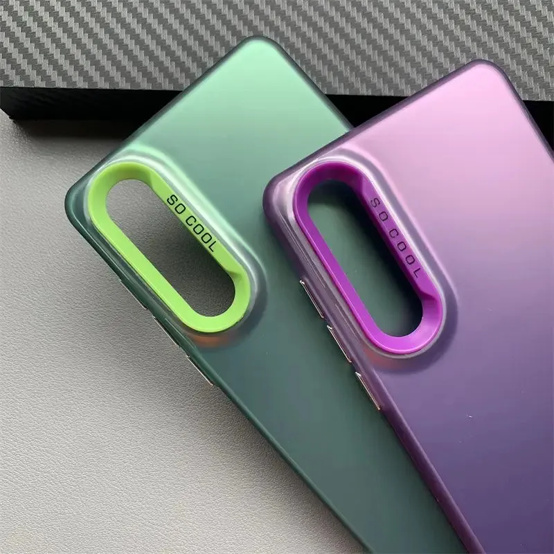 Metallic Aurora Skin Matte Back Cover Mobile Phone Case