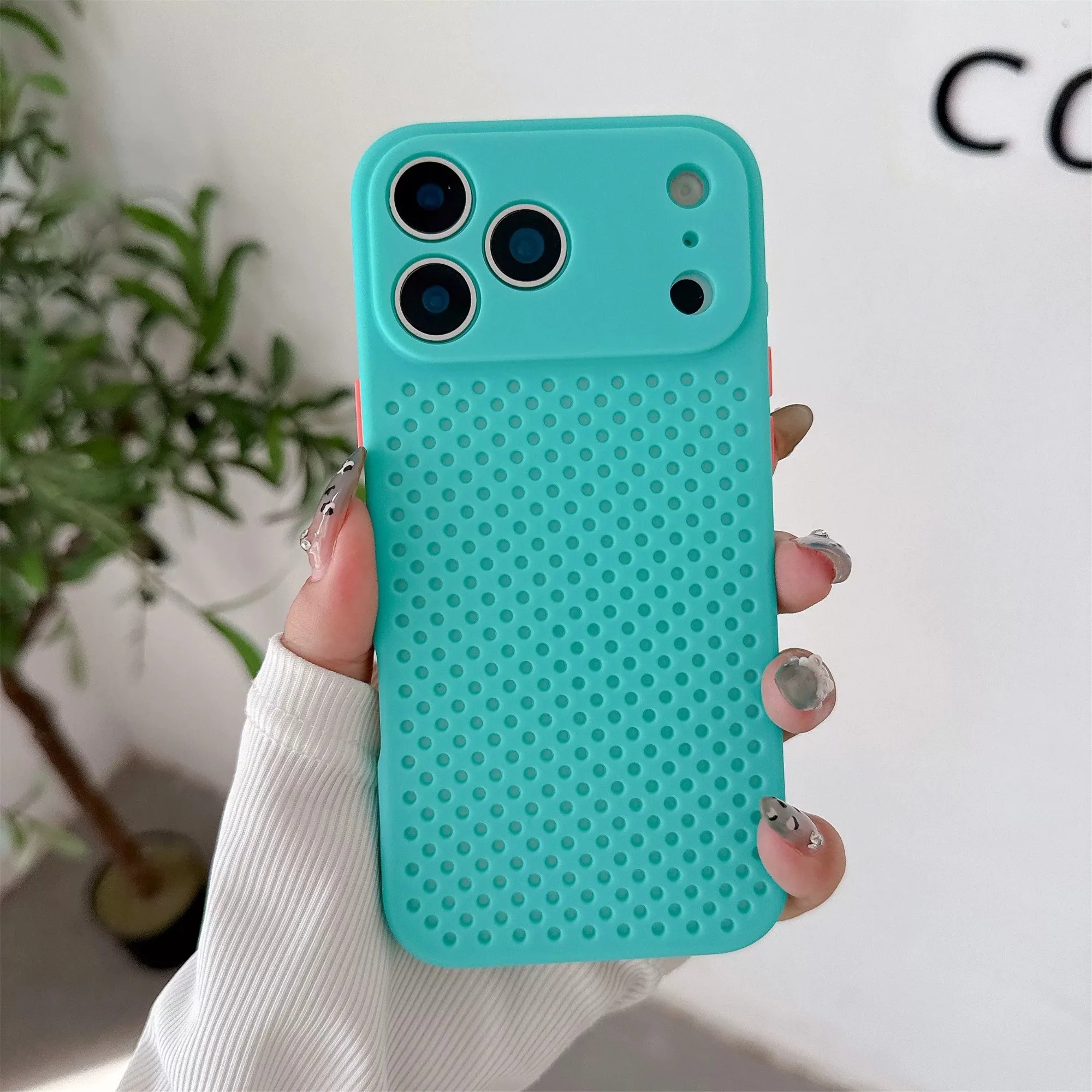 Breathable Cooling Silicone Phone Case with Shockproof Matte Bumper Cover