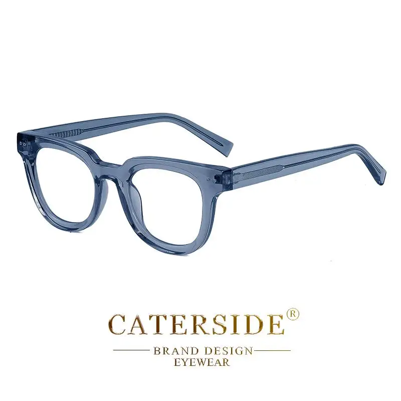 CATERSIDE Mode Männer Runde Brille Rahmen Kleine Rahmen Optische Gläser für Frauen Tägliche Lesen Anti Blaues Licht Brillen – Detail 9