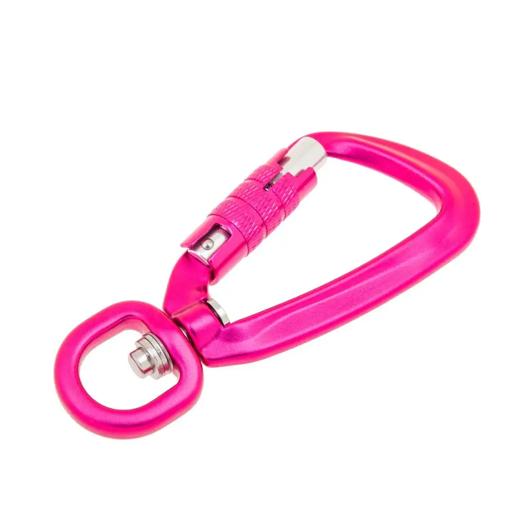 500KG Auto Locking Carabiner Rotating Ring Outdoor Keychain Hook Carabiner Climbing for Outdoor Mountain Camping 6