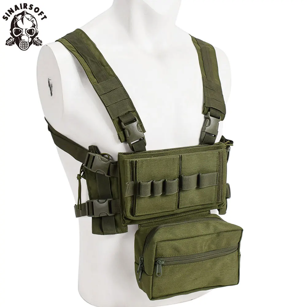 Tactical MK3 Chest Rig Micro Chassis SACK Pouch H Harness 5.56 7.62 M4 AK Magazine Insert Airsoft Paintball Hunting Vest Nylon