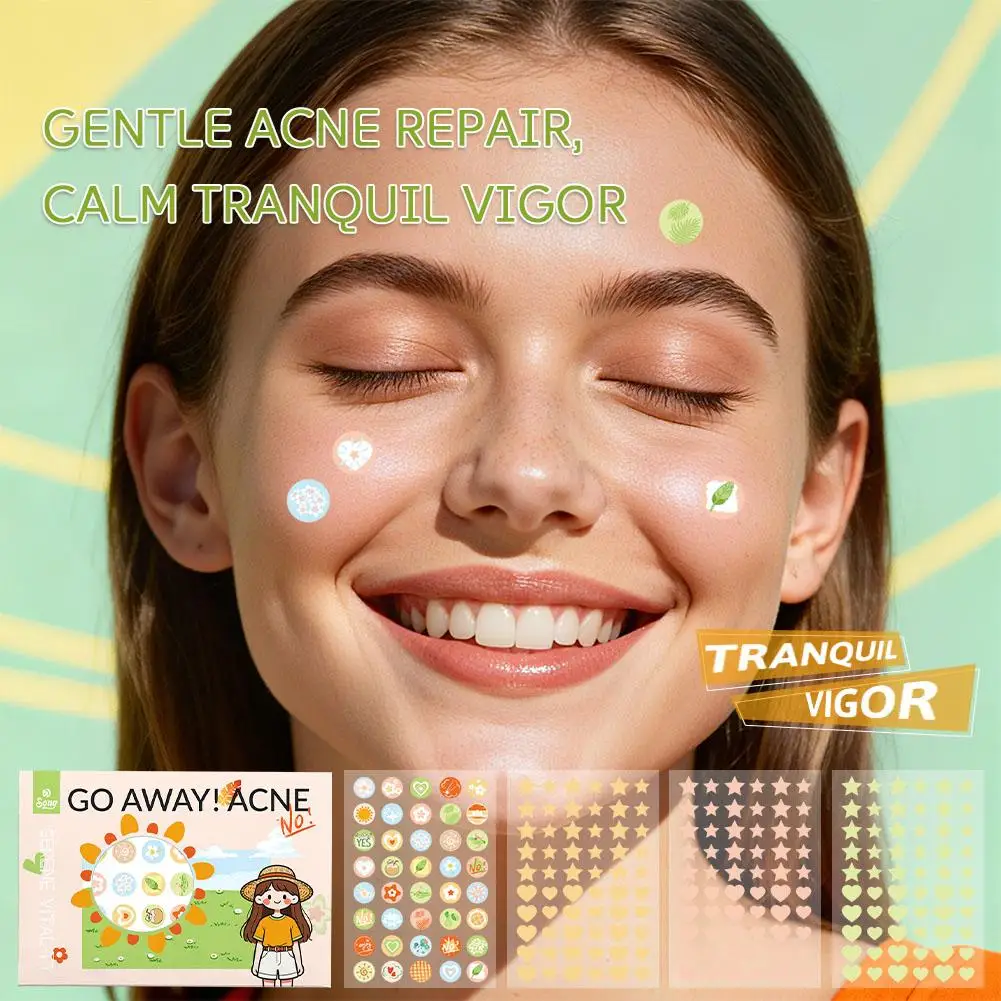 220pcs Fresh Style New Pimple Patch Star Shaped Acne Dots Flaws and Blemishes Coering Patches Facial Decor Stickers