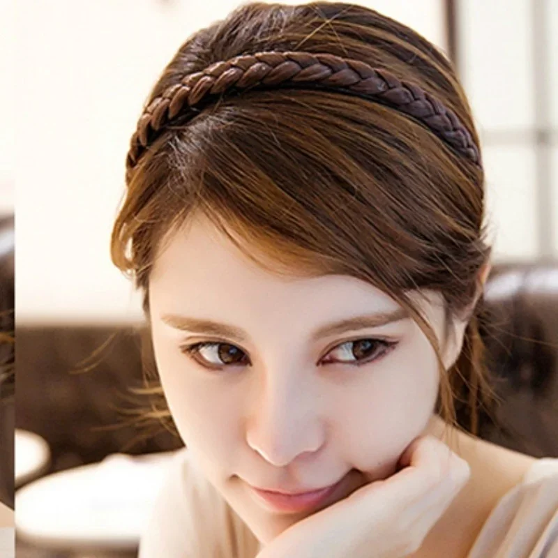 New Women Vintage Wig Headbands Braids Girls Style Hair Band Head Band Wig Hair Accessories Turbans For Women Head Band Decorate