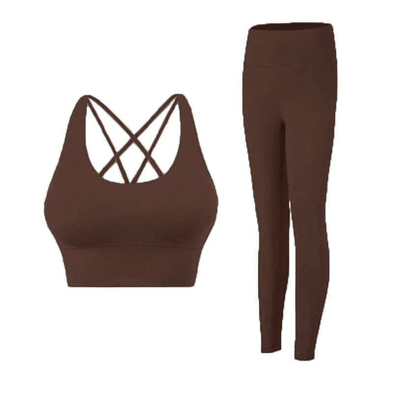 Women's 2-Piece Yoga and Fitness Outfit - Sports Bra and Leggings Set