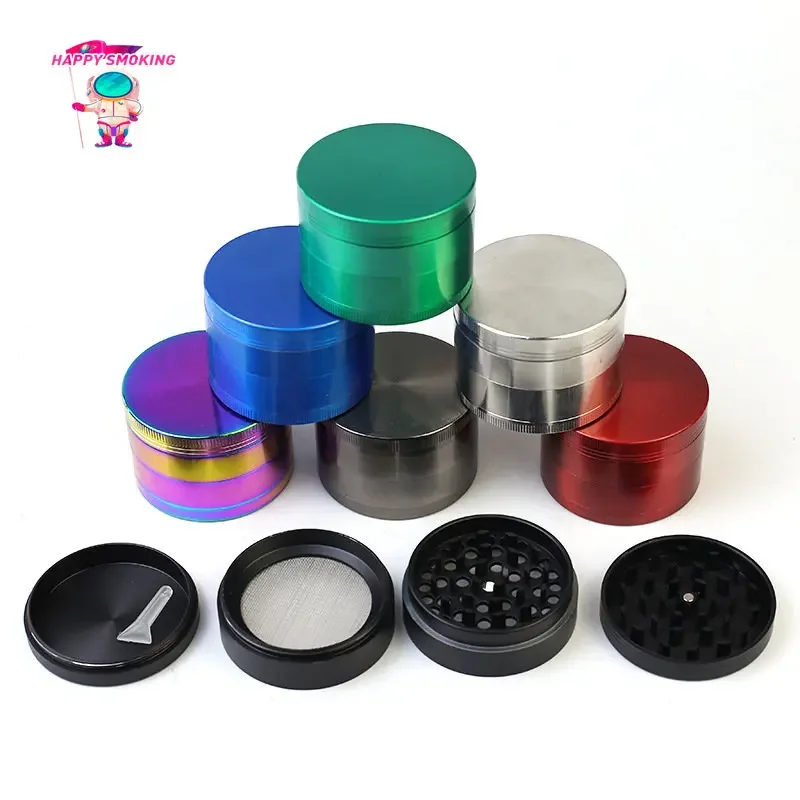 

Mini Herb Grinder for Smoking 4 Layers 40/50/63mm Mill Zinc Alloy Tobacco Crusher Herbal Grass Smoke Grinders Tool