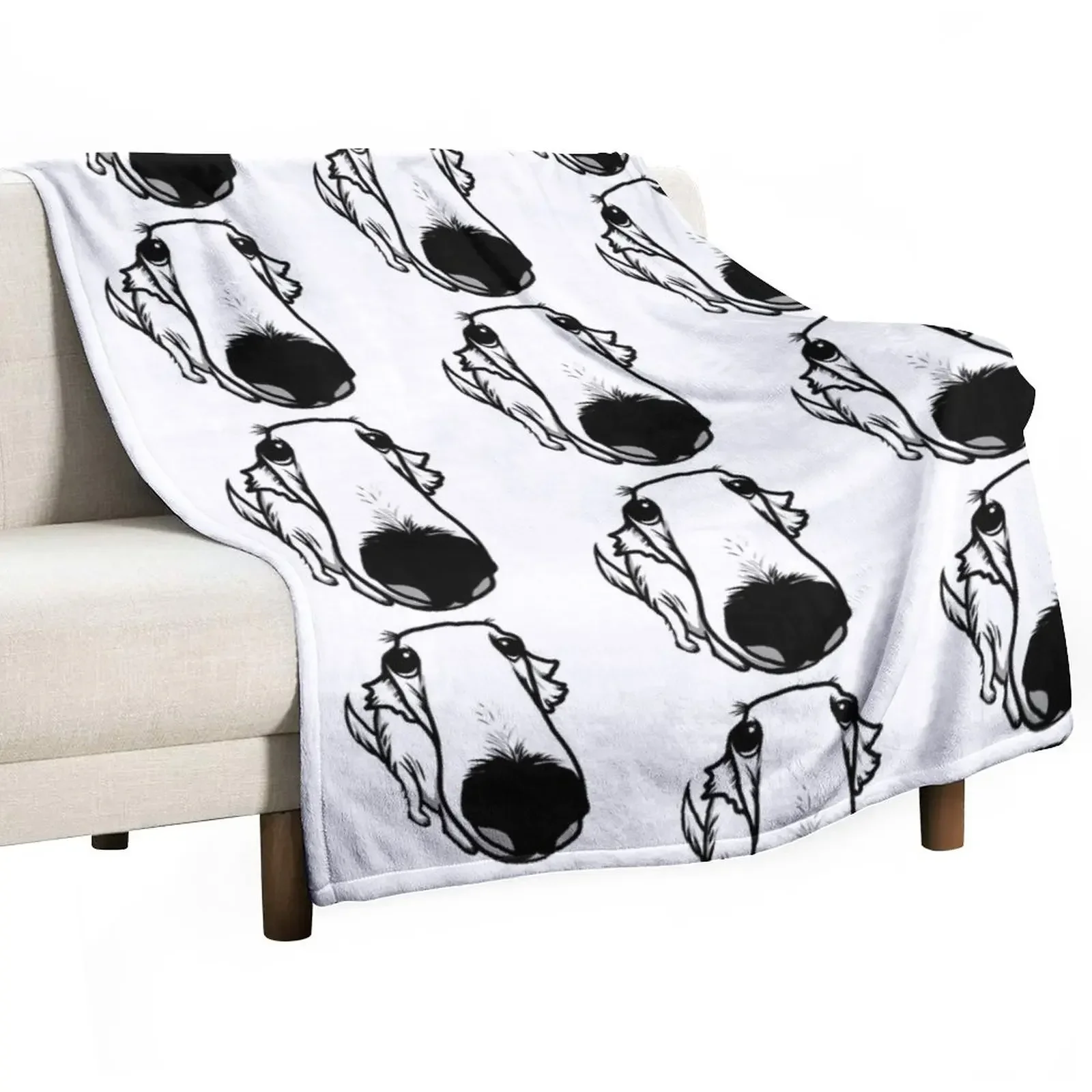 

Cute Borzoi, Long Faced Dog Throw Blanket Blankets For Bed Summer Beddings Blankets