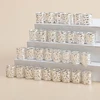 10/30Pcs 10x12mm Small Silver Gold Plated Hair Ring Braid Dreadlocks Hole Micro Beads Adjustable Cuff Clip Hair Braid Styling 2