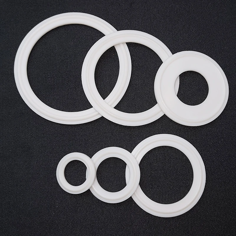 5 Pcs ISO 고품질 압력 위생 식품 등급 씰 가스켓, 3 개의 클립 PTFE 씰 가스켓, 홈 메이드 디옵터 링