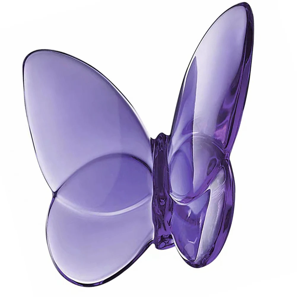 

Lovely Glass Crystal Lucky Butterfly With Vibrant Colors Animal Figurine Ornament Home Desktop Decor Miniature Glass Craft