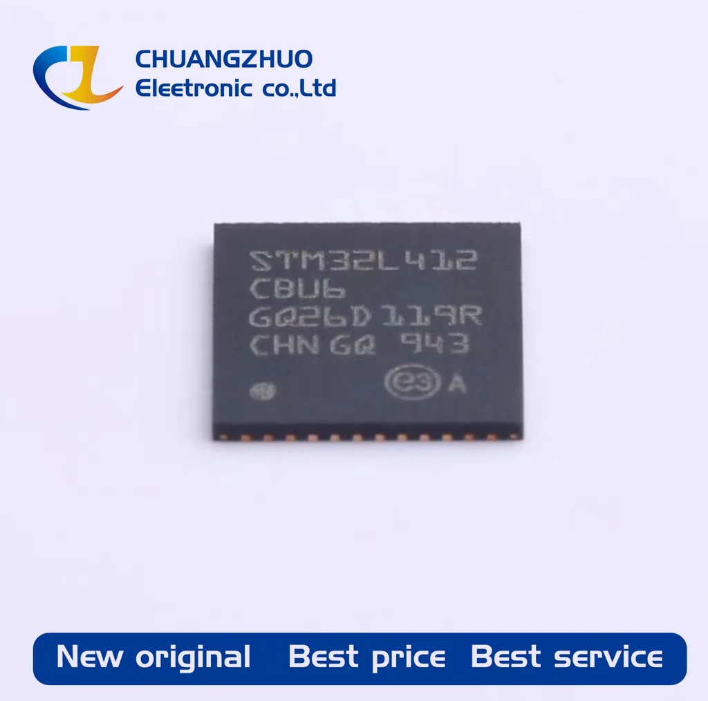 

Новый оригинальный микроконтроллер STM32L412CBU6, КБ, ARM 40 Кб 80 МГц