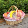 ZK40 Rattan picnic basket, wicker basket, pastoral picnic activity handle basket 1