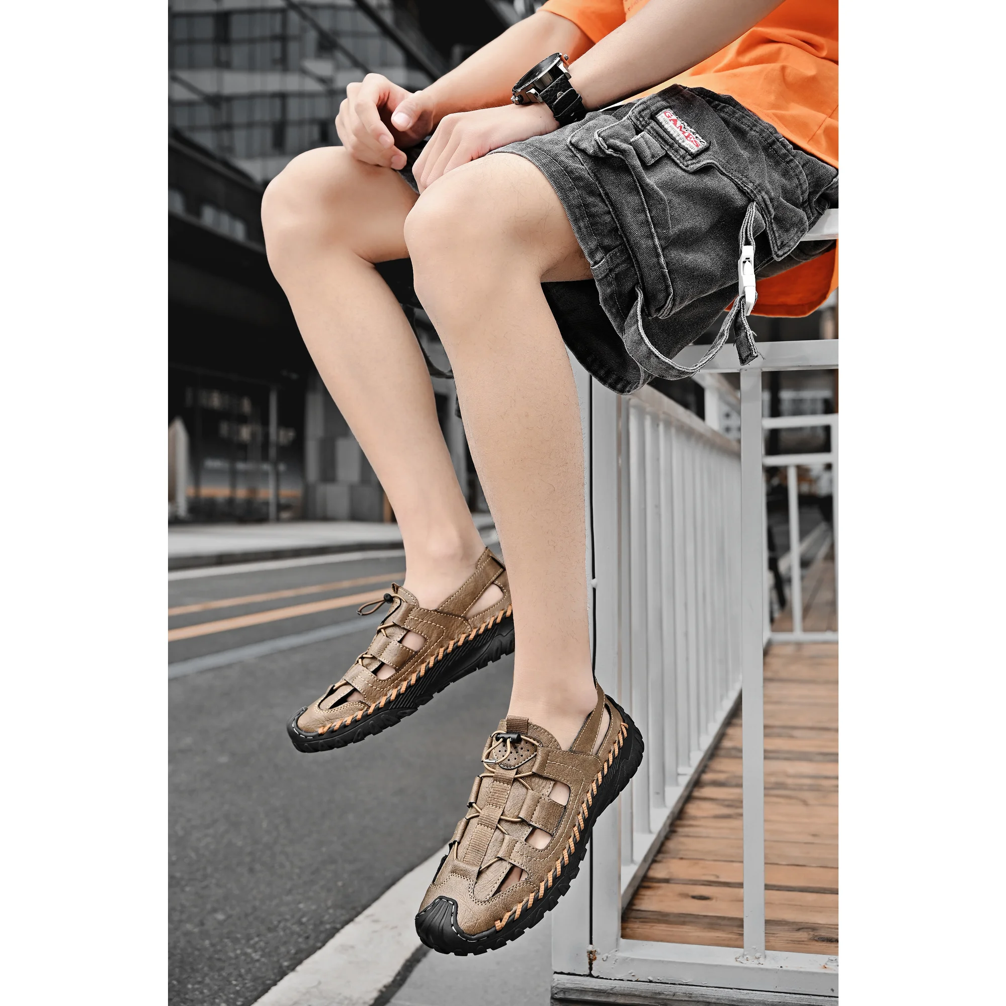 Herren-Wandersandalen, bequem, lässig, atmungsaktiv, rutschfest, Sport-Sandale, Outdoor-Sport, Sommersport, Outdoor-Sandalen_voghion.com