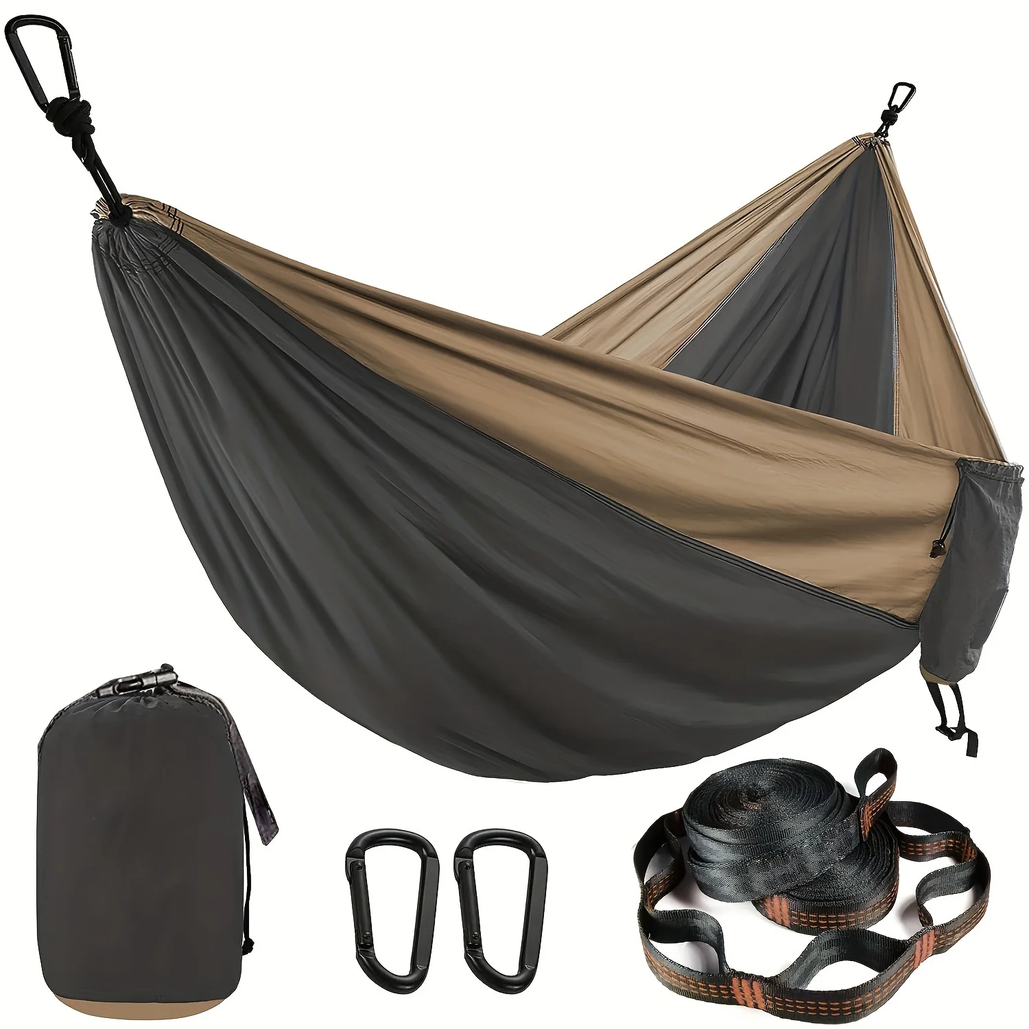 Premium Double Camping Hammock with Tree Straps & Carabiners 1