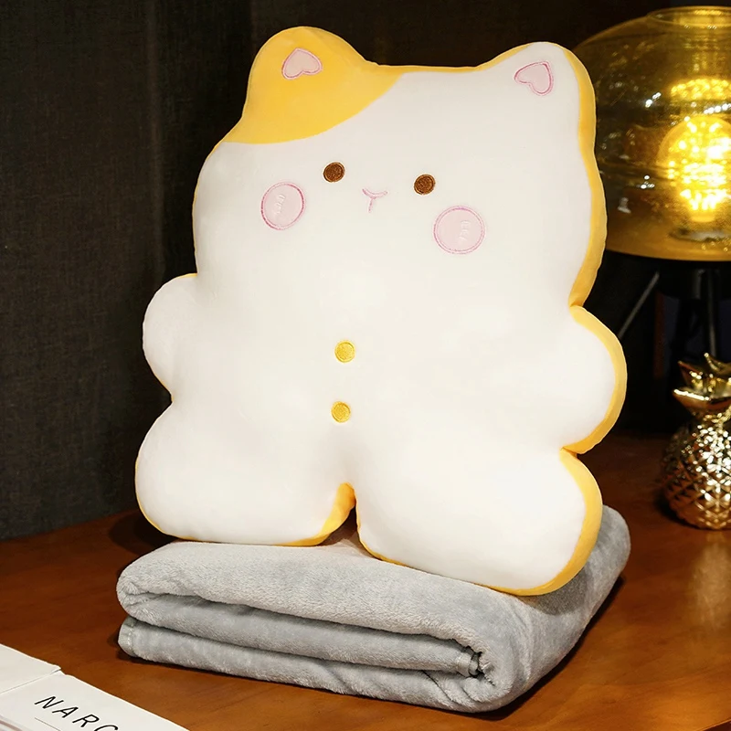 thumbnail image 1 of Almohadas de felpa suave con forma de gato negro para niñas, juguetes de peluche de animales de dibujos animados encantadores, regalos de cumpleaños, manta de sofá, cojín, 40cm/45cm, 1 of 5