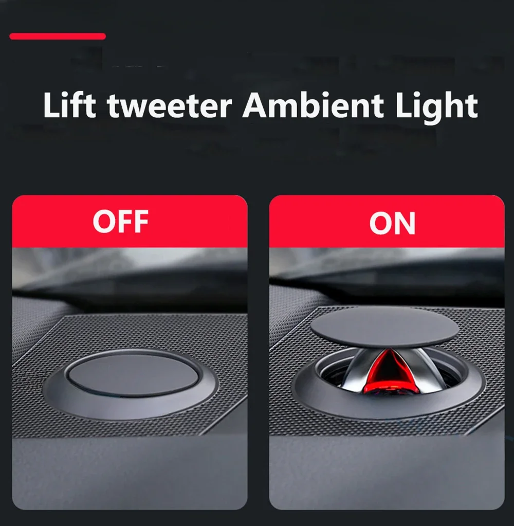 For Audi A4 A5 A6 A7 Q5 Q7 Q8 C7 C8 B9 LED Lifting Tweeter Speaker 32 Colour Car