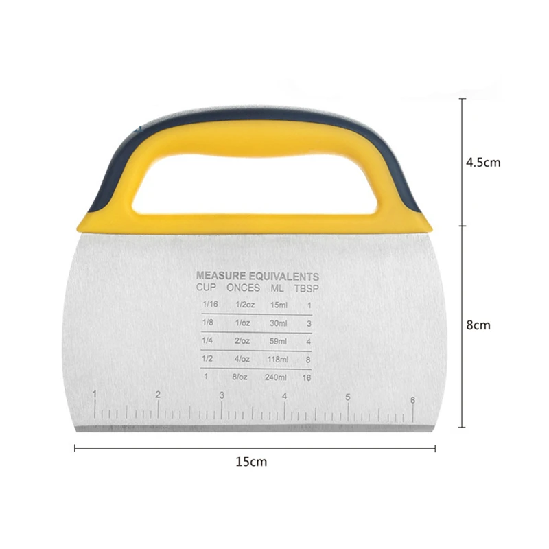 Stainless Steel Baking Dough Cutter Scale Multifunctional Cake Spatula Bread Cream Scraper Kitchen Thickened Butter Knife Baking Tool