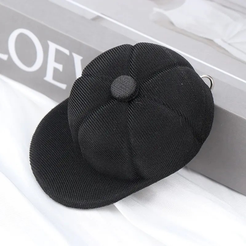 

1PC Doll Fashion Black Peaked Cap Casual Hat Costume Accessories Dolls Pretend Play Toys Keychain Dolls