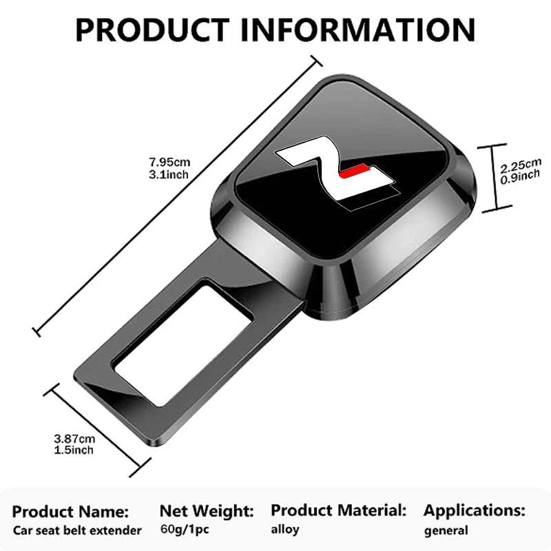 자동차 안전 벨트 연장기 시트 벨트 패딩 연장 버클 플러그 (현대 N 라인 i30 i20 쏘나타 엑센트 투싼 엘란트라 아제라 용)