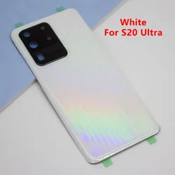 Premium Battery Back Cover Rear Door Housing with Camera Lens - Replacement Parts (White)
