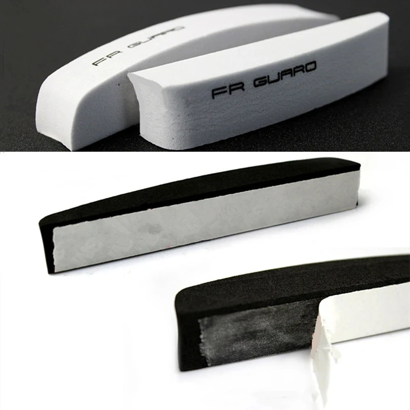 Set of 4 Car Door Edge and Mirror Protection Strips - Anti-Collision Rubber Guards
