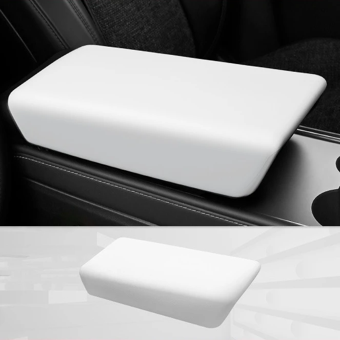 Center Console Armrest TPE Soft Armrest Cover For 2025 Tesla Model Y Juniper Model 3 Lid Accessories Anti-Slip Waterproof