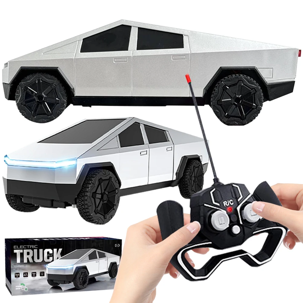 For Tesla Cybertruck Simulation Pickup Car Model Rechargeable Battery RC Mini Vehicles Toy Christmas Toys Gift for Boys Girls 6+ 3