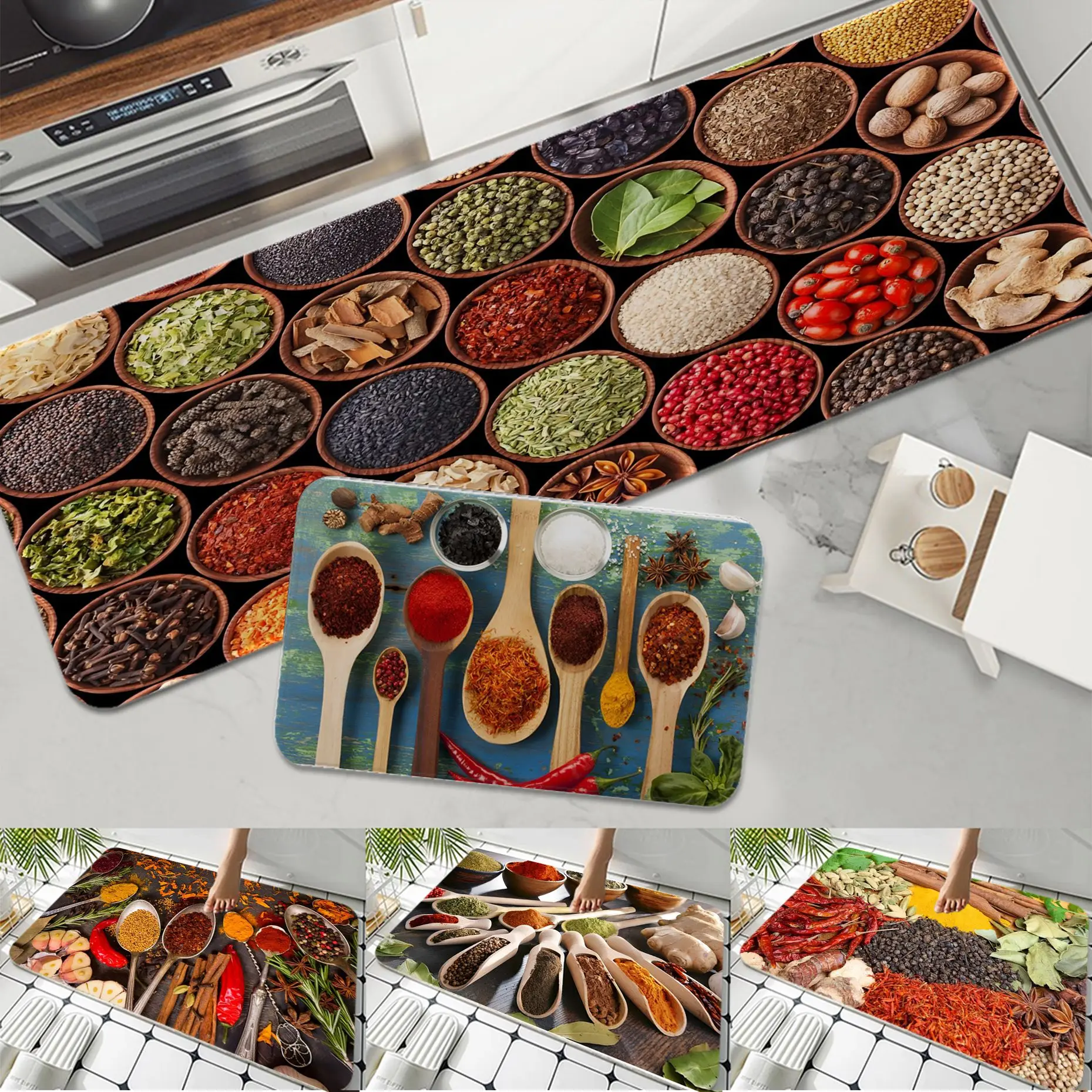 

Spices Floor Mat Bathroom Mat Kids Room Bedroom Decoration Balcony Anti-Slip Doormat Living Room Welcome Rug