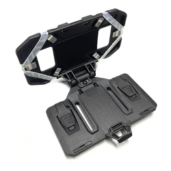 Tactical MOLLE Phone Holder & Folding Navigation Board - Versatile Airsoft & Hunting Vest Accessory (Black)