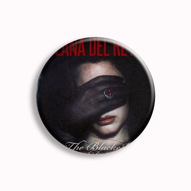 I Love Luna Vintage Artistic Retro Photo Pin Pop Singer Lana Del Rey  Brooch For Backbag Badge Accessories For Fans Collect 58mm