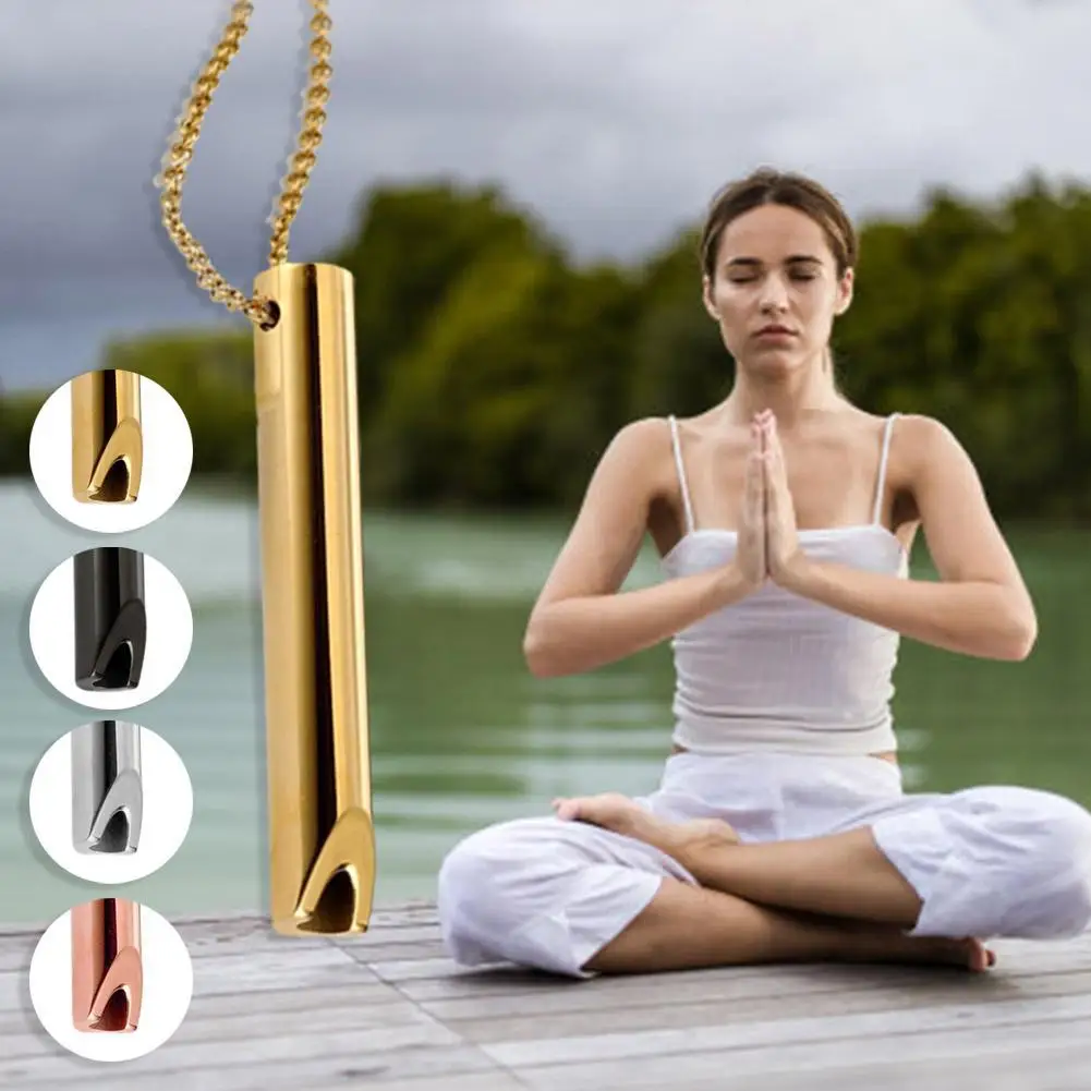 StainlessSteelMindfulnessBreathingNecklaceForWomenAnxietyStress