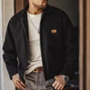 Maden Retro Canvas Detroit Hunting J001 Jacket with Heavyweight Cotton Pockets Design Lapel Collar Zipper Coat for Men's Autumn 2