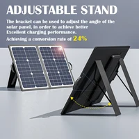 Panneau solaire portable pliable de 1000W, chargeur solaire à transporter d'une seule main avec support, sortie DC pour station d'alimentation, batterie 12V, camping en plein air, camping-car. 2
