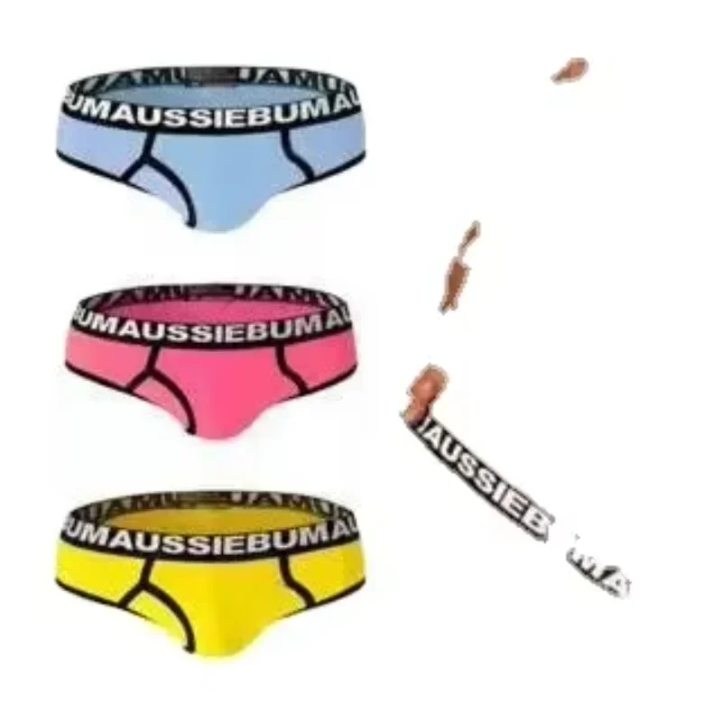 Men's thread colored briefs low waist comfortable breathable sexy briefs wholesale 4