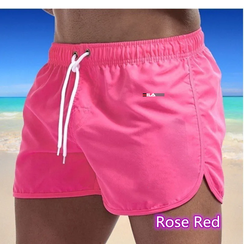 Sports shorts men New Mens Sexy Swimwear Shorts Gym Running Workout Shorts Beach Board Shorts with Liner Pockets Towel Loop 3