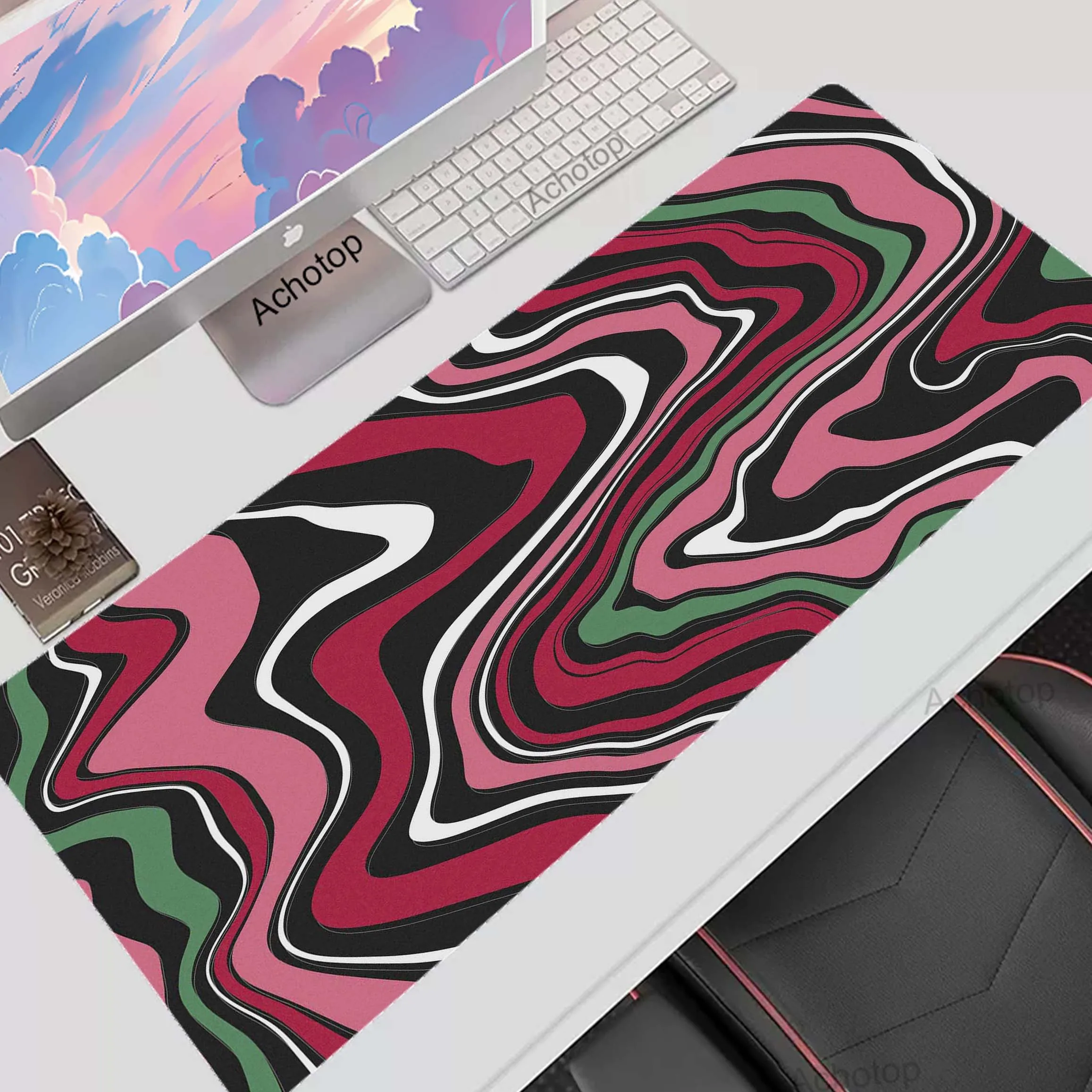 

Strata Liquid Mousepad Large Gaming 1000x500 Black 90x30 Desk Accessories Office Desk Mat 1200x600 Carpet XXL Line Mouse Pad