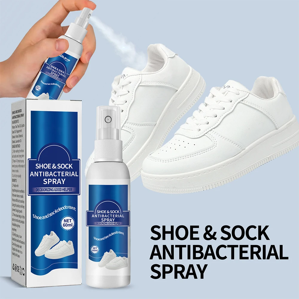 60mlShoeShockAntibacterialSprayFootOdorShoesStinkFreshener