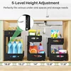 Under Sink Organizer, 2 Tier Pull out Cabinet Organizer Baskets with Mesh Sliding Drawers, Slide out Storage Shelf (2 Pack) 4