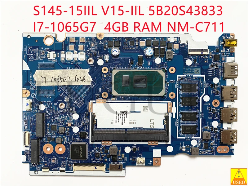 

USED Laptop Motherboard NM-C711 FOR lenovo S540-15IWL WITH I7-1065G7 4GB RAM Fully Tested 100% Work