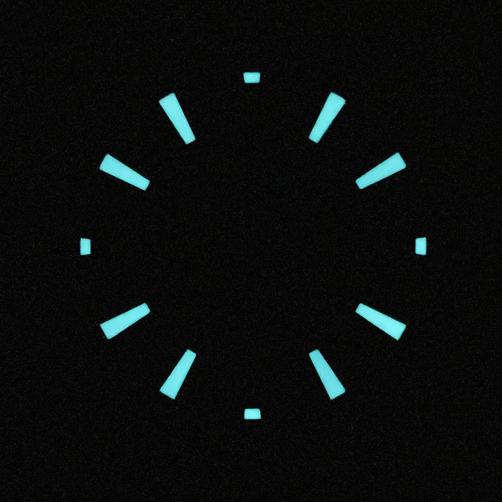 33mm Blue Sterile Watch Dial for NH35 Movement Planet 600M Homage Mens Watch BGW9 Lume