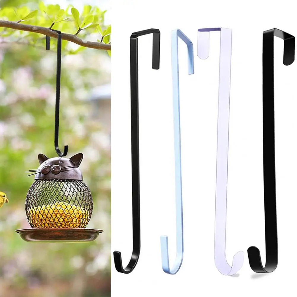 Door Flower Stand Metal Wreath Hanger for Front Door Easy Installation Over Hook for Christmas Halloween Wreaths