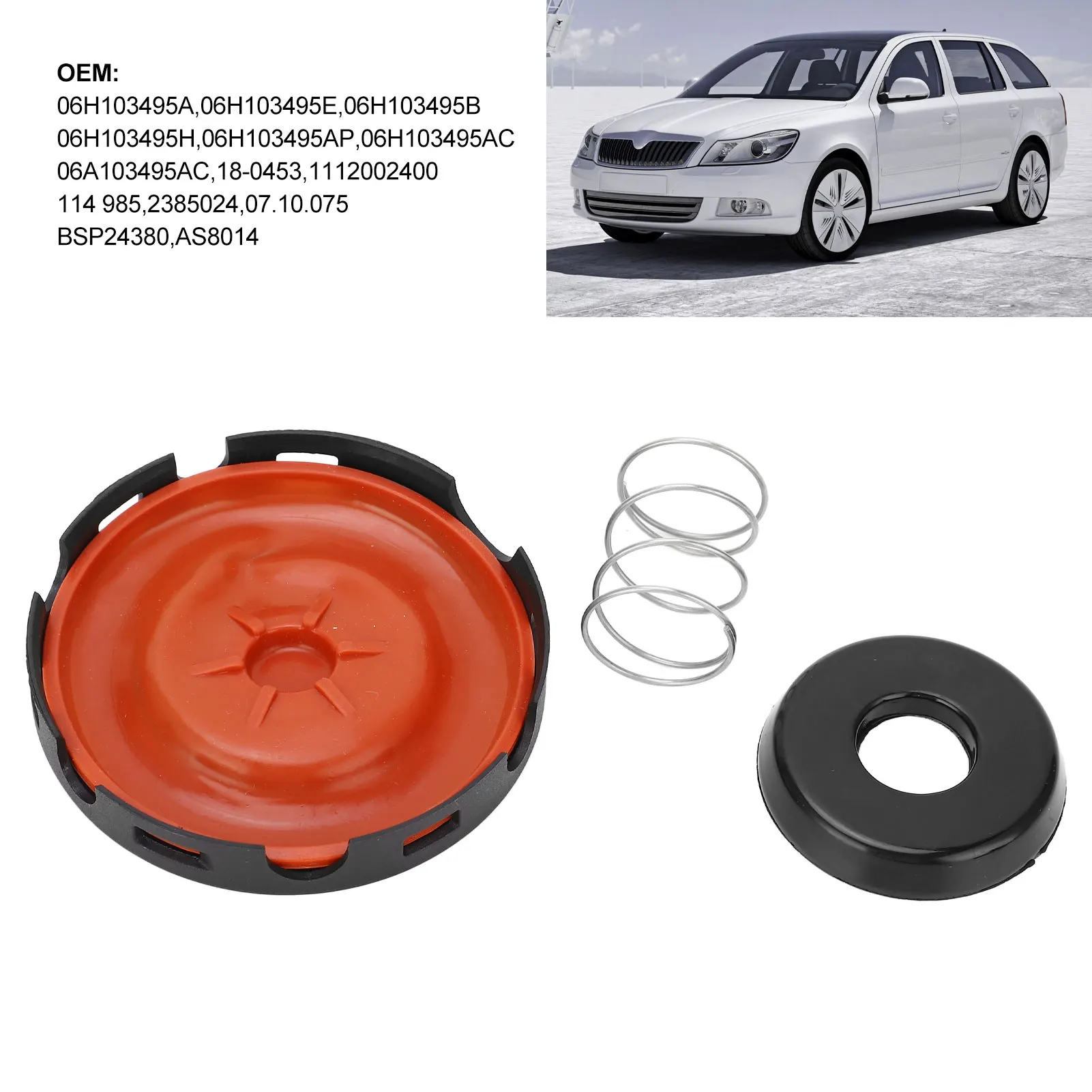 Oil Gas Separator Pcv Valve Engine Cover Repair Kit Car Oil Separator Repair Kit 063495A Replacement for VW 1.8 2.0 TFSI CBF CCT CDA for Audi A3 A4 Avant Allroad A5 Q5 TT 063495E